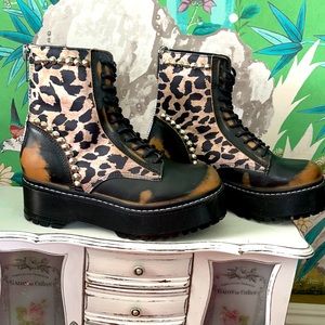 Steve Madden Activated Leopard Studded Booties